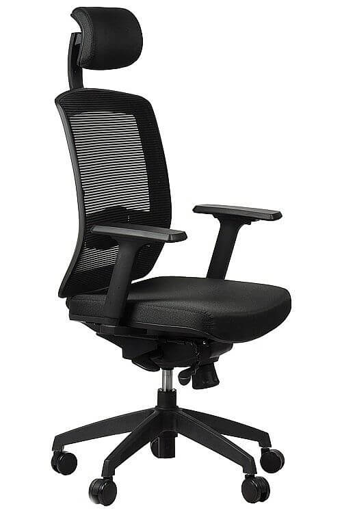 Fotel Biurowy Obrotowy GN301 z wysuwem siedziska, czarny